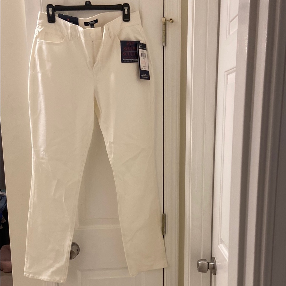 Chaps Women's Straight Leg Pants - White